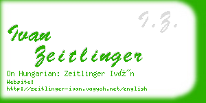 ivan zeitlinger business card